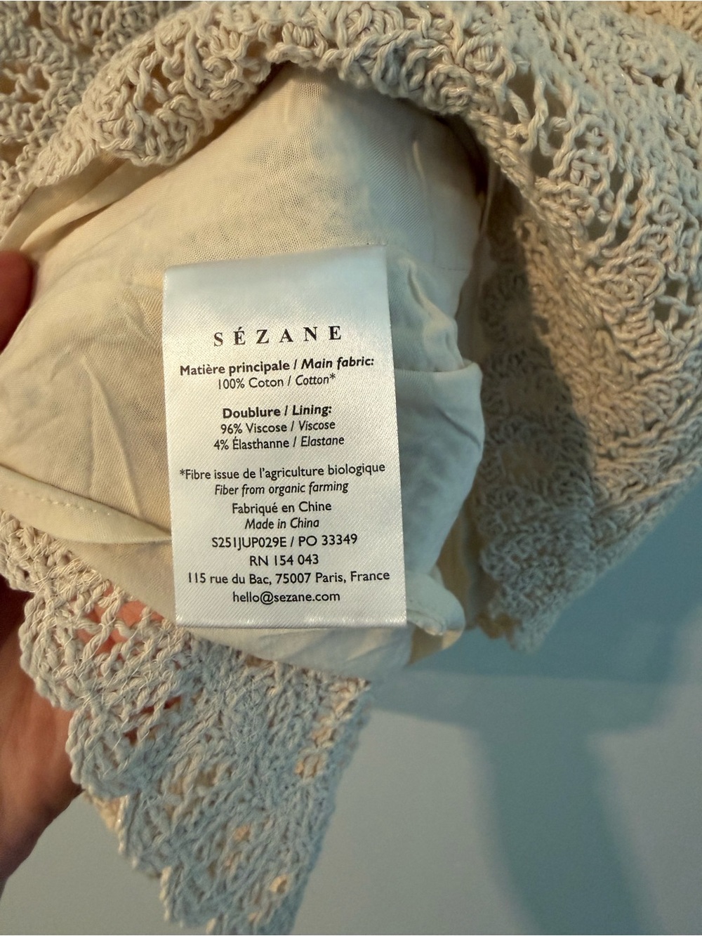 NWT Sézane Malia Ecru skirt M - Picture 4 of 4